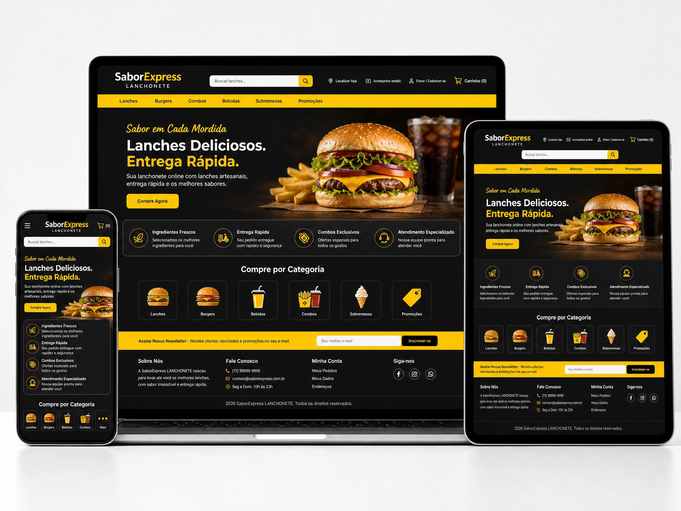 Site profissional para Lanchonete - AllTech
